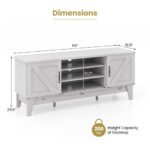 Farmhouse Gray TV Stand with Barn Doors for 65-Inch TVs 12 Farmhouse Gray TV Stand with Barn Doors for 65-Inch TVs