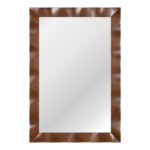 Rustic Farmhouse Wall Mirror with Solid Wood Frame 41.5x28