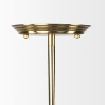 Farrah Frosted Glass Globe w/ Gold Metal Pendant Light