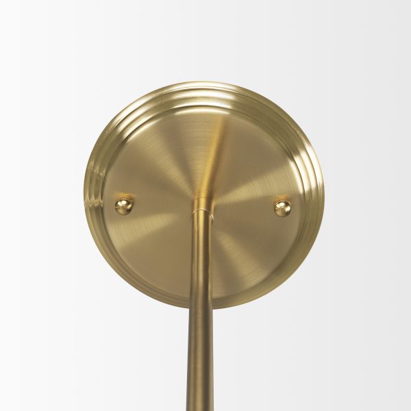 Farrah Frosted Glass Globe w Gold Metal Pendant Light 5