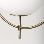 Farrah Frosted Glass Globe w/ Gold Metal Pendant Light