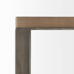 Faye 14L x 18W x 26H Medium Brown Wood W/ Antique Nickel Finished Metal Base C Side Table