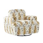 Feliciana Snow Leopard Glam Swivel Rocking Chair 6 Feliciana Snow Leopard Glam Swivel Rocking Chair