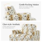Feliciana Snow Leopard Glam Swivel Rocking Chair 10 Feliciana Snow Leopard Glam Swivel Rocking Chair