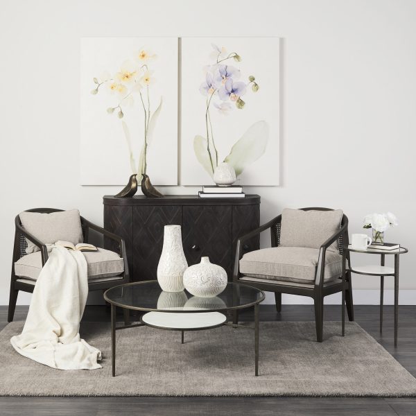 Felicity 36.0L x 36.0W x 16.0H Marble Top WIron Frame Coffee Table 1