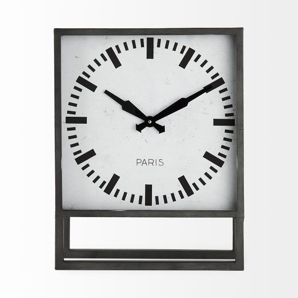 Felix Gray Metal Square Table Clock 1