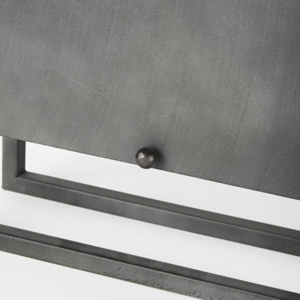 Felix Gray Metal Square Table Clock 8