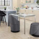 Finch Black Metal Charcoal Fabric Contemporary Adjustable Swivel Chair 19 Finch Black Metal Charcoal Fabric Contemporary Adjustable Swivel Chair