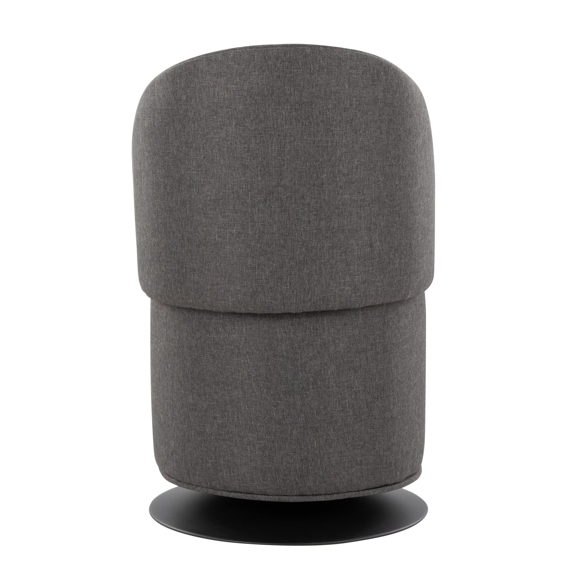 Finch Black Metal Charcoal Fabric Contemporary Adjustable Swivel Chair 11 Finch Black Metal Charcoal Fabric Contemporary Adjustable Swivel Chair - Image 11