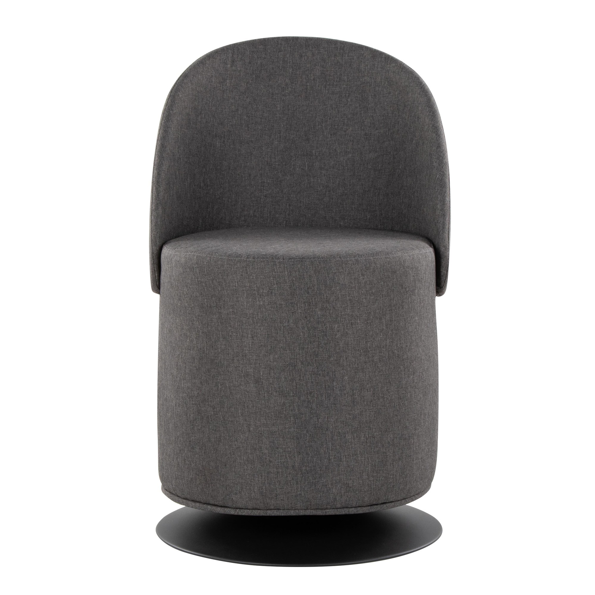 Finch Black Metal Charcoal Fabric Contemporary Adjustable Swivel Chair 12 Finch Black Metal Charcoal Fabric Contemporary Adjustable Swivel Chair - Image 12