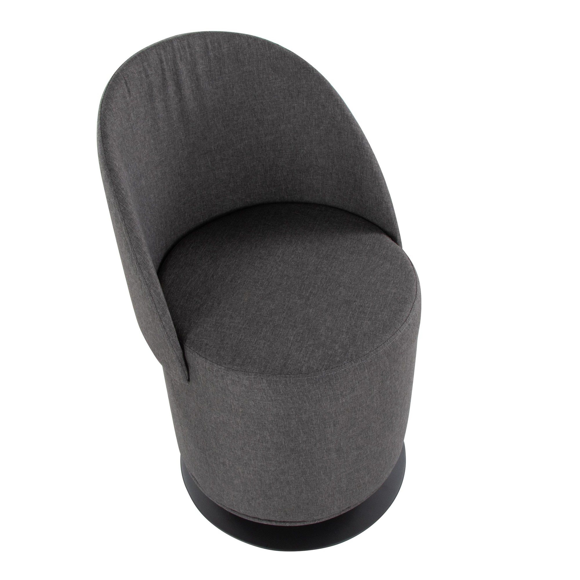 Finch Black Metal Charcoal Fabric Contemporary Adjustable Swivel Chair 13 Finch Black Metal Charcoal Fabric Contemporary Adjustable Swivel Chair - Image 13