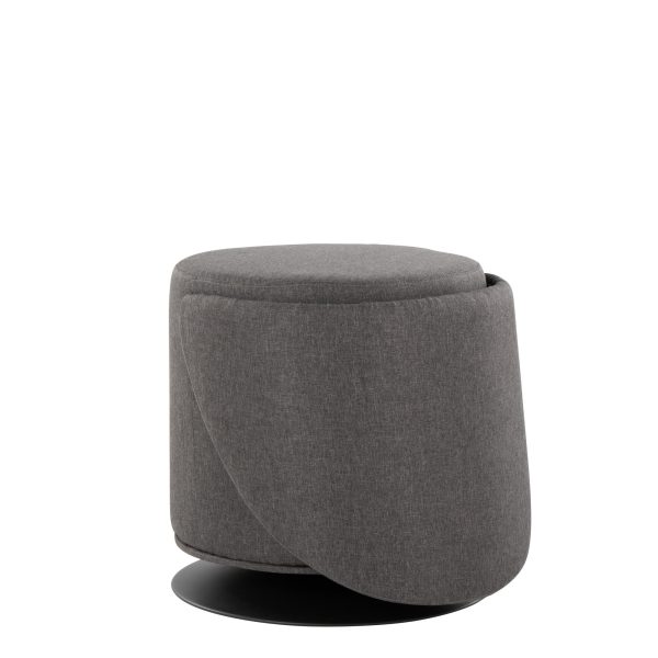 Finch Black Metal Charcoal Fabric Contemporary Adjustable Swivel Chair 13