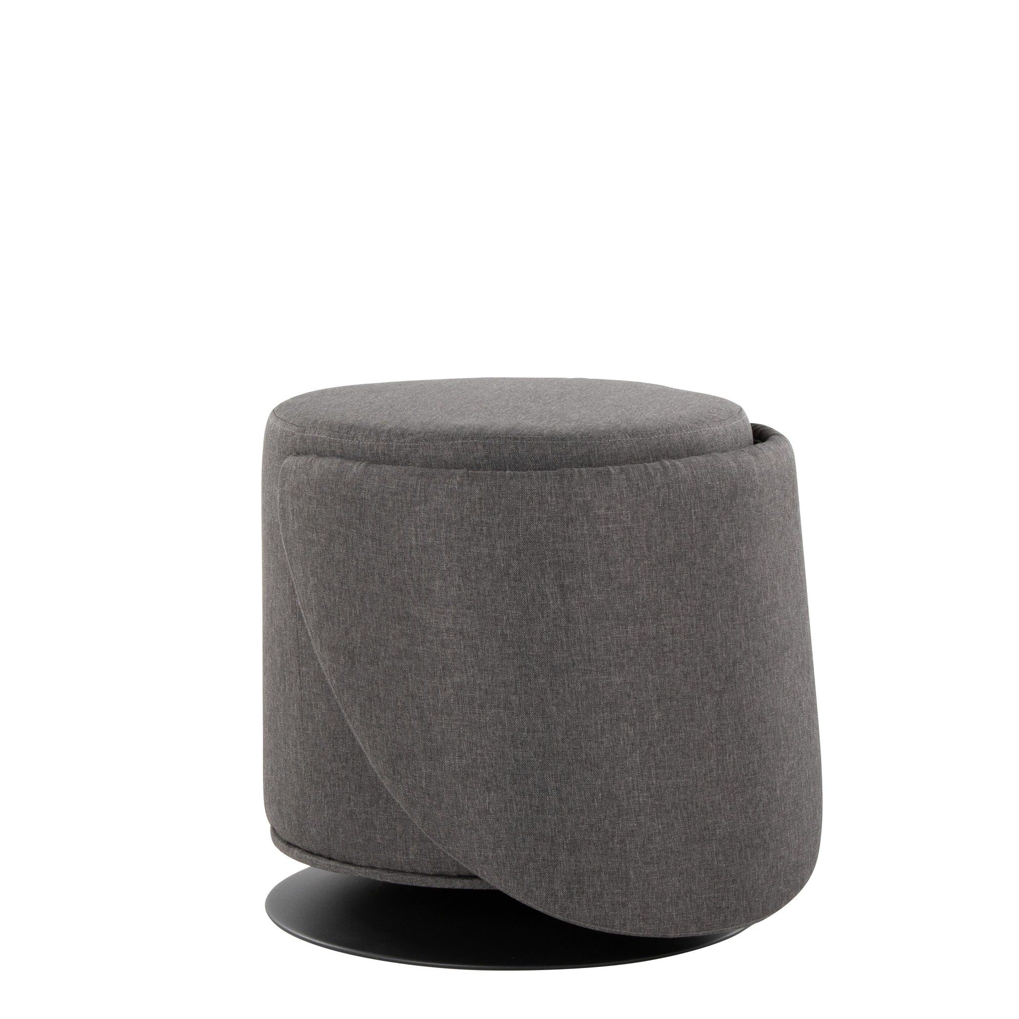 Finch Black Metal Charcoal Fabric Contemporary Adjustable Swivel Chair 14 Finch Black Metal Charcoal Fabric Contemporary Adjustable Swivel Chair - Image 14