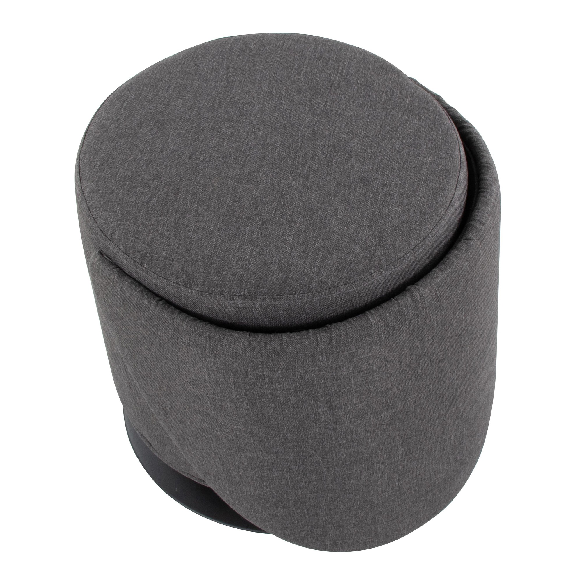 Finch Black Metal Charcoal Fabric Contemporary Adjustable Swivel Chair 15 Finch Black Metal Charcoal Fabric Contemporary Adjustable Swivel Chair - Image 15
