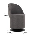 Finch Black Metal Charcoal Fabric Contemporary Adjustable Swivel Chair 34 Finch Black Metal Charcoal Fabric Contemporary Adjustable Swivel Chair