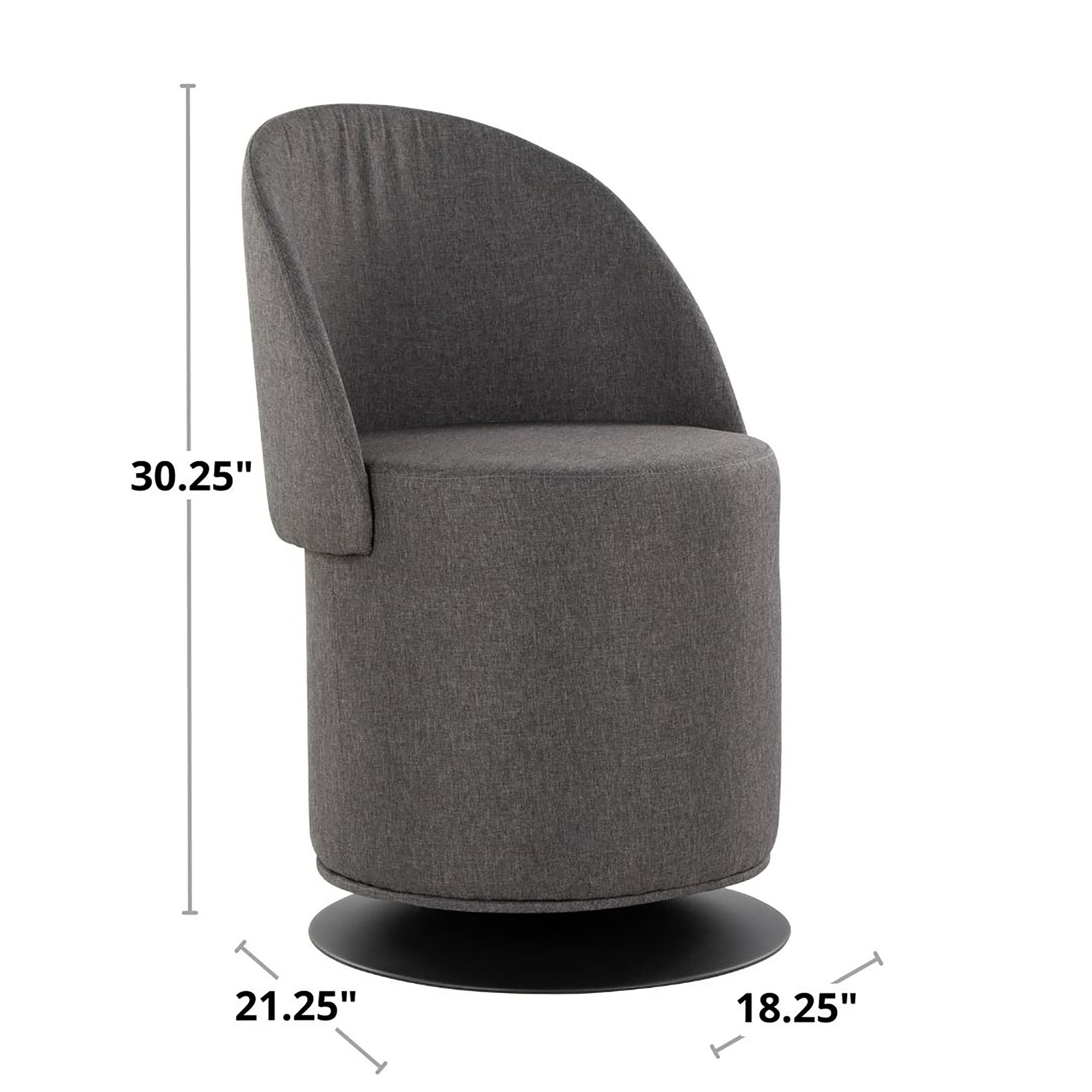 Finch Black Metal Charcoal Fabric Contemporary Adjustable Swivel Chair 17 Finch Black Metal Charcoal Fabric Contemporary Adjustable Swivel Chair - Image 17