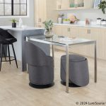Finch Black Metal Charcoal Fabric Contemporary Adjustable Swivel Chair 20 Finch Black Metal Charcoal Fabric Contemporary Adjustable Swivel Chair