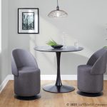 Finch Black Metal Charcoal Fabric Contemporary Adjustable Swivel Chair 24 Finch Black Metal Charcoal Fabric Contemporary Adjustable Swivel Chair