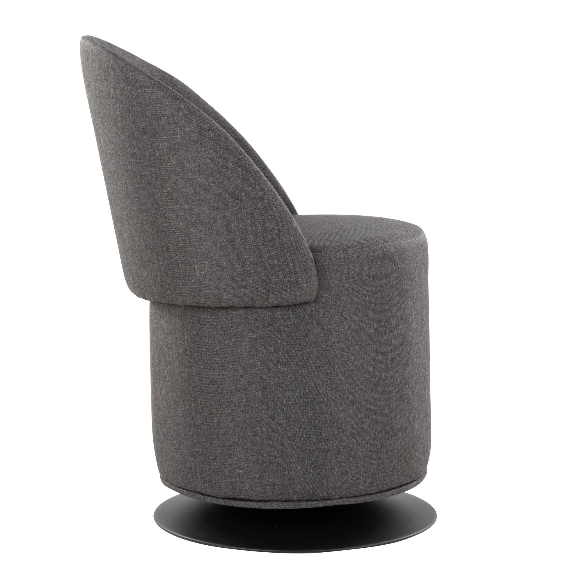 Finch Black Metal Charcoal Fabric Contemporary Adjustable Swivel Chair 9 Finch Black Metal Charcoal Fabric Contemporary Adjustable Swivel Chair - Image 9