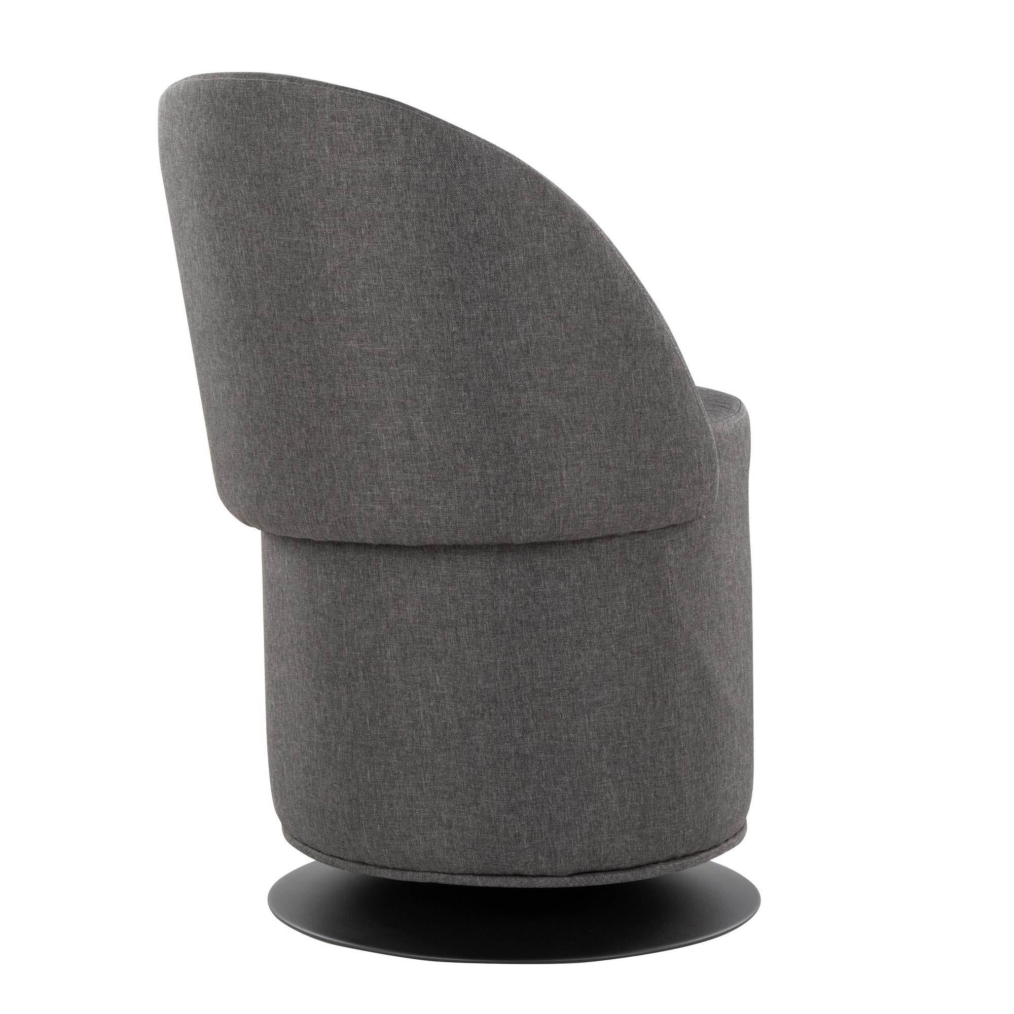 Finch Black Metal Charcoal Fabric Contemporary Adjustable Swivel Chair 10 Finch Black Metal Charcoal Fabric Contemporary Adjustable Swivel Chair - Image 10