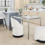Finch Black Metal Cream Fabric Contemporary Swivel Chair 19 Finch Black Metal Cream Fabric Contemporary Swivel Chair
