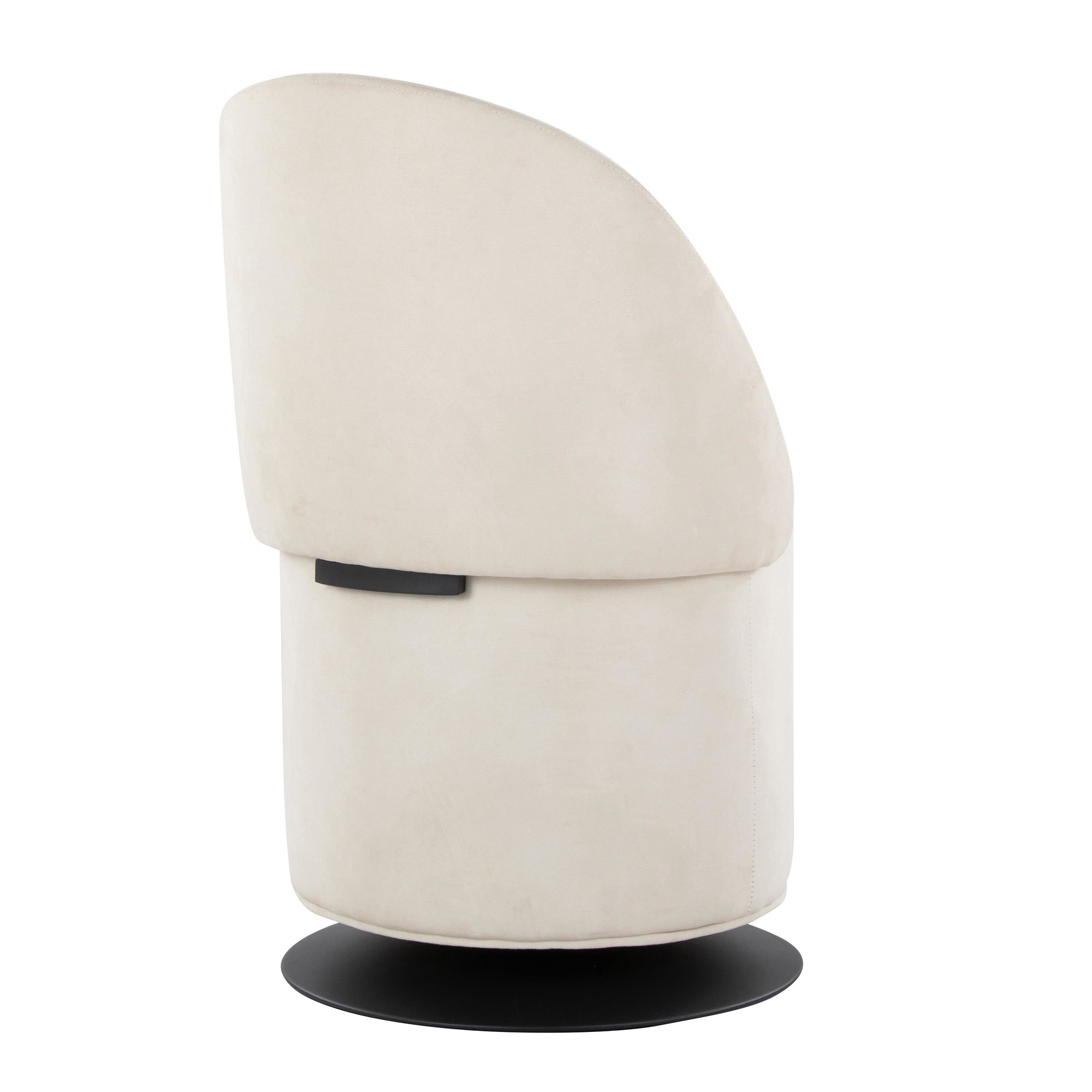 Finch Black Metal Cream Fabric Contemporary Swivel Chair 11 Finch Black Metal Cream Fabric Contemporary Swivel Chair - Image 11