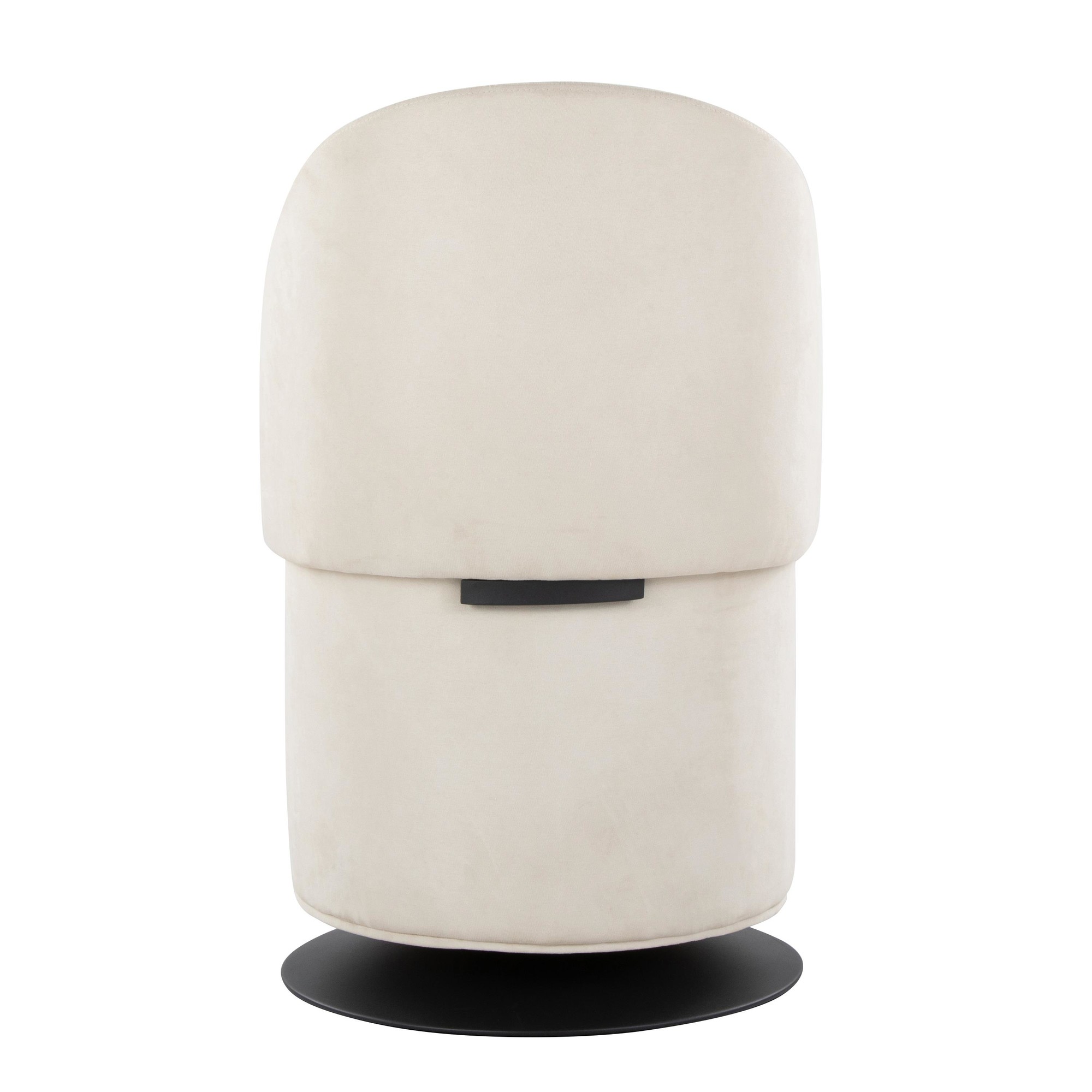 Finch Black Metal Cream Fabric Contemporary Swivel Chair 12 Finch Black Metal Cream Fabric Contemporary Swivel Chair - Image 12