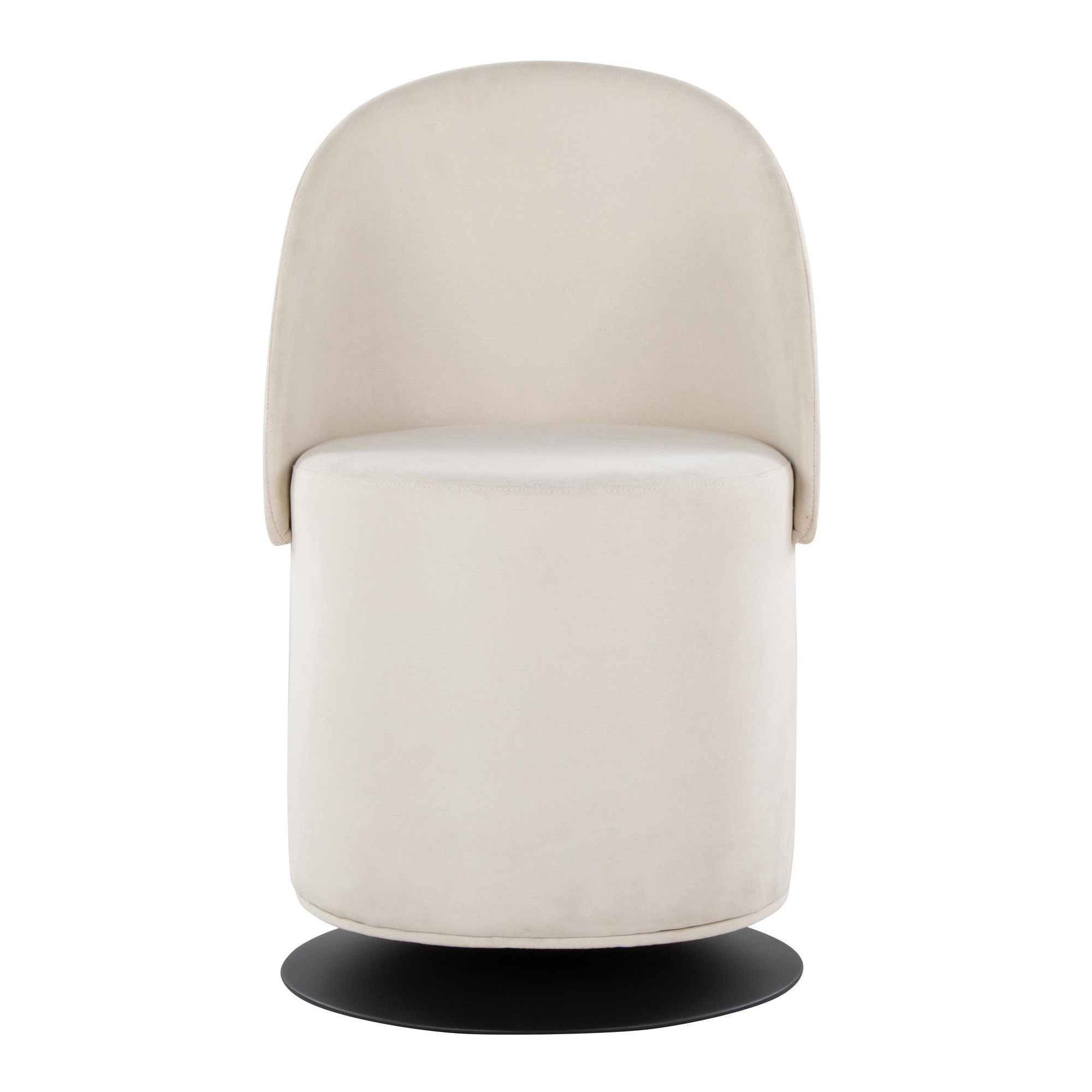 Finch Black Metal Cream Fabric Contemporary Swivel Chair 13 Finch Black Metal Cream Fabric Contemporary Swivel Chair - Image 13