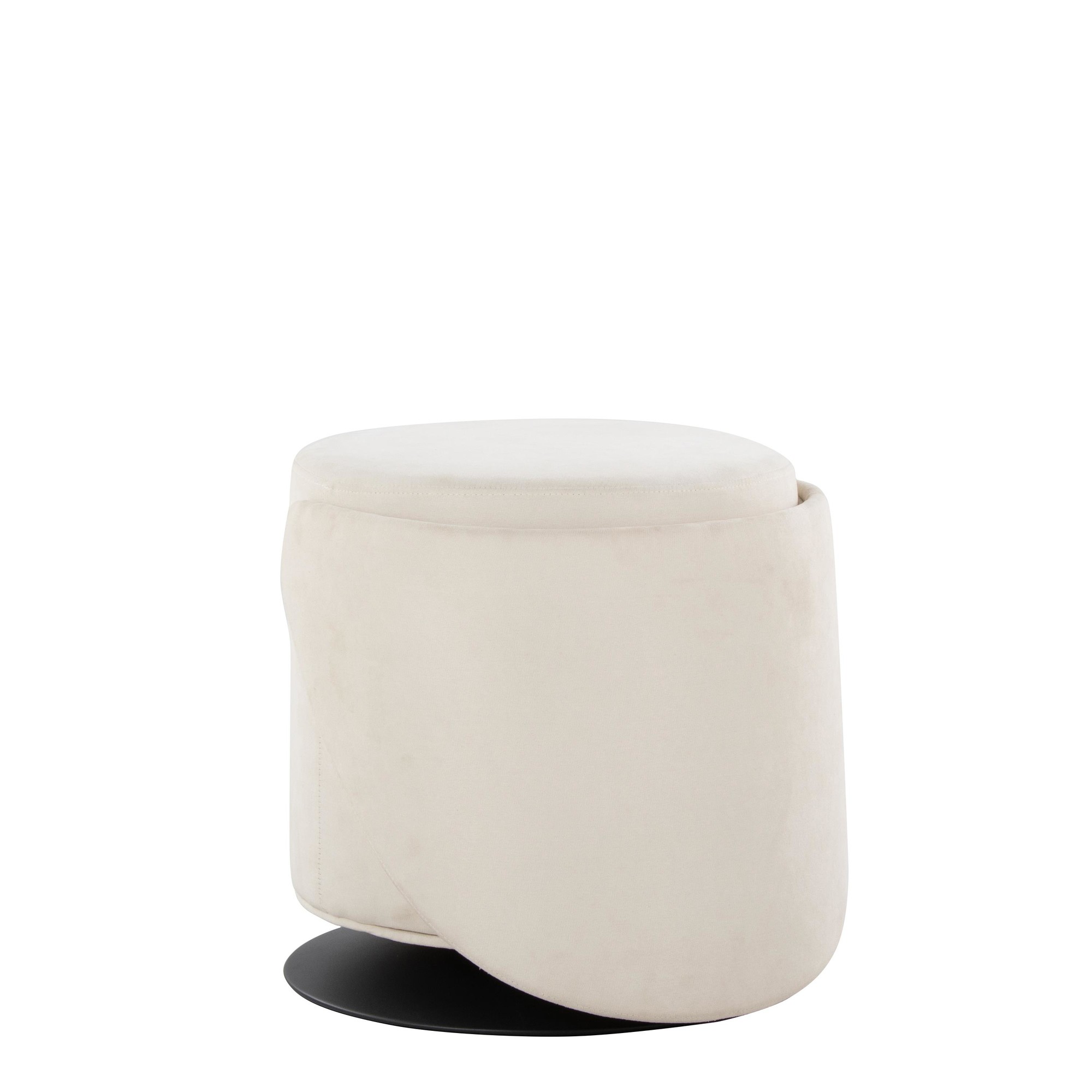 Finch Black Metal Cream Fabric Contemporary Swivel Chair 15 Finch Black Metal Cream Fabric Contemporary Swivel Chair - Image 15