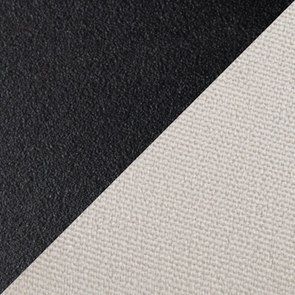 Finch Black Metal Cream Fabric Contemporary Swivel Chair 16