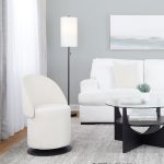 Finch Black Metal Cream Fabric Contemporary Swivel Chair 21 Finch Black Metal Cream Fabric Contemporary Swivel Chair