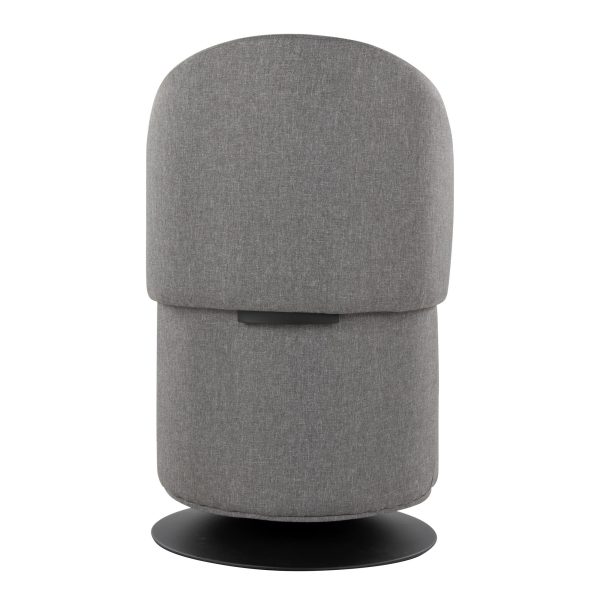 Finch Contemporary Grey Fabric Adjustable Swivel Chair LumiSource 11
