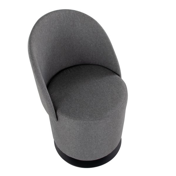 Finch Contemporary Grey Fabric Adjustable Swivel Chair LumiSource 13