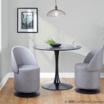Finch Contemporary Grey Fabric Adjustable Swivel Chair LumiSource 20 Finch Contemporary Grey Fabric Adjustable Swivel Chair LumiSource