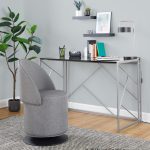 Finch Contemporary Grey Fabric Adjustable Swivel Chair LumiSource 22 Finch Contemporary Grey Fabric Adjustable Swivel Chair LumiSource