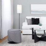 Finch Contemporary Grey Fabric Adjustable Swivel Chair LumiSource 25 Finch Contemporary Grey Fabric Adjustable Swivel Chair LumiSource
