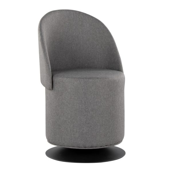 Finch Contemporary Grey Fabric Adjustable Swivel Chair LumiSource 8
