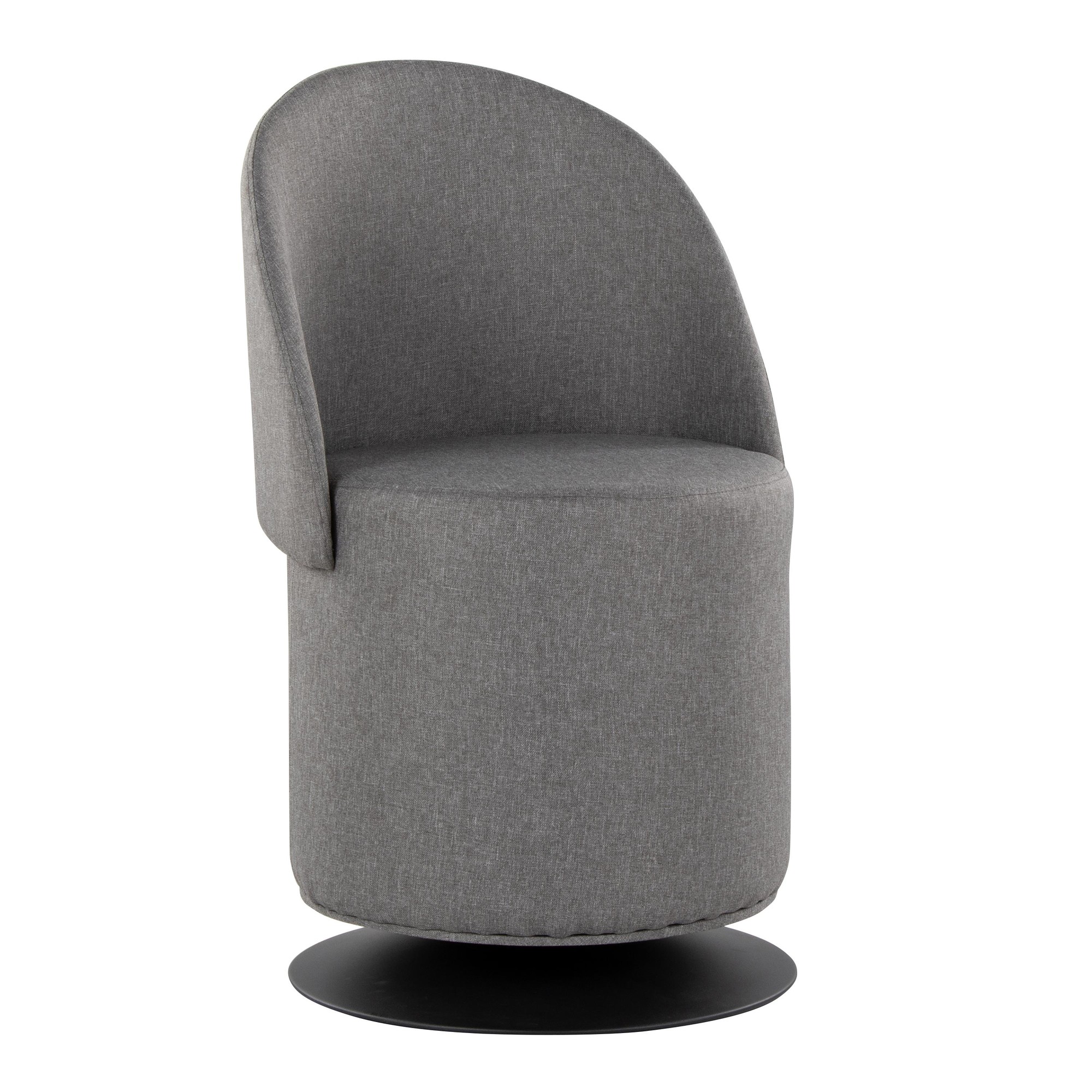 Finch Contemporary Grey Fabric Adjustable Swivel Chair LumiSource 9 Finch Contemporary Grey Fabric Adjustable Swivel Chair LumiSource - Image 9