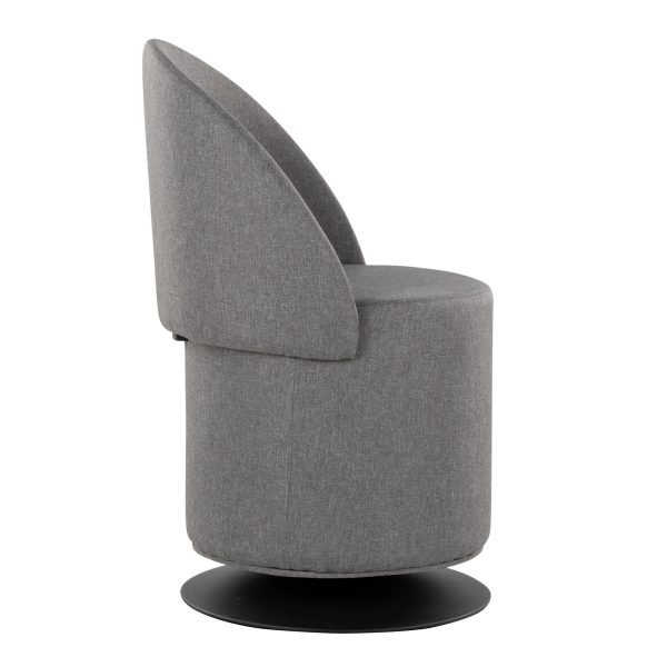 Finch Contemporary Grey Fabric Adjustable Swivel Chair LumiSource 9