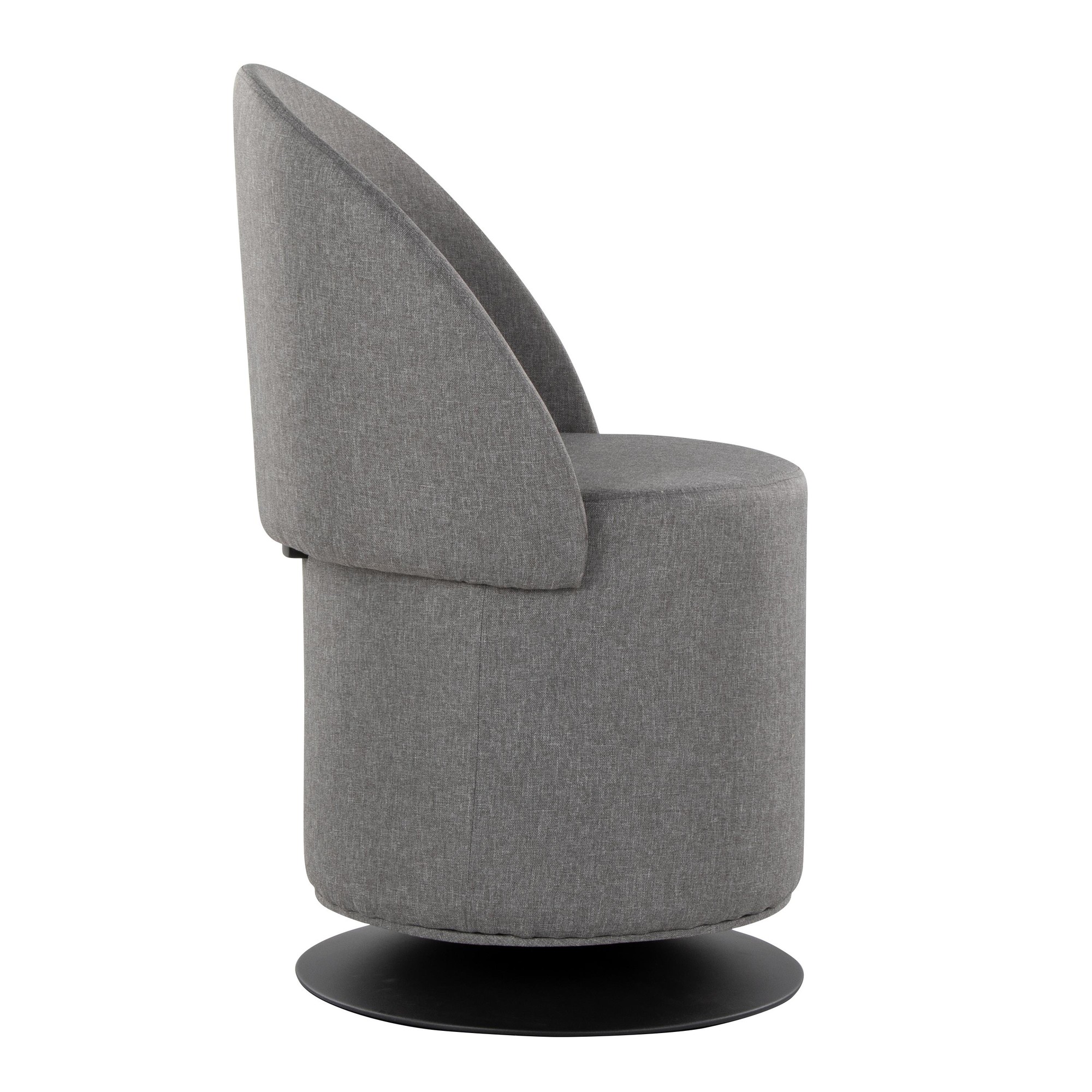 Finch Contemporary Grey Fabric Adjustable Swivel Chair LumiSource 10 Finch Contemporary Grey Fabric Adjustable Swivel Chair LumiSource - Image 10