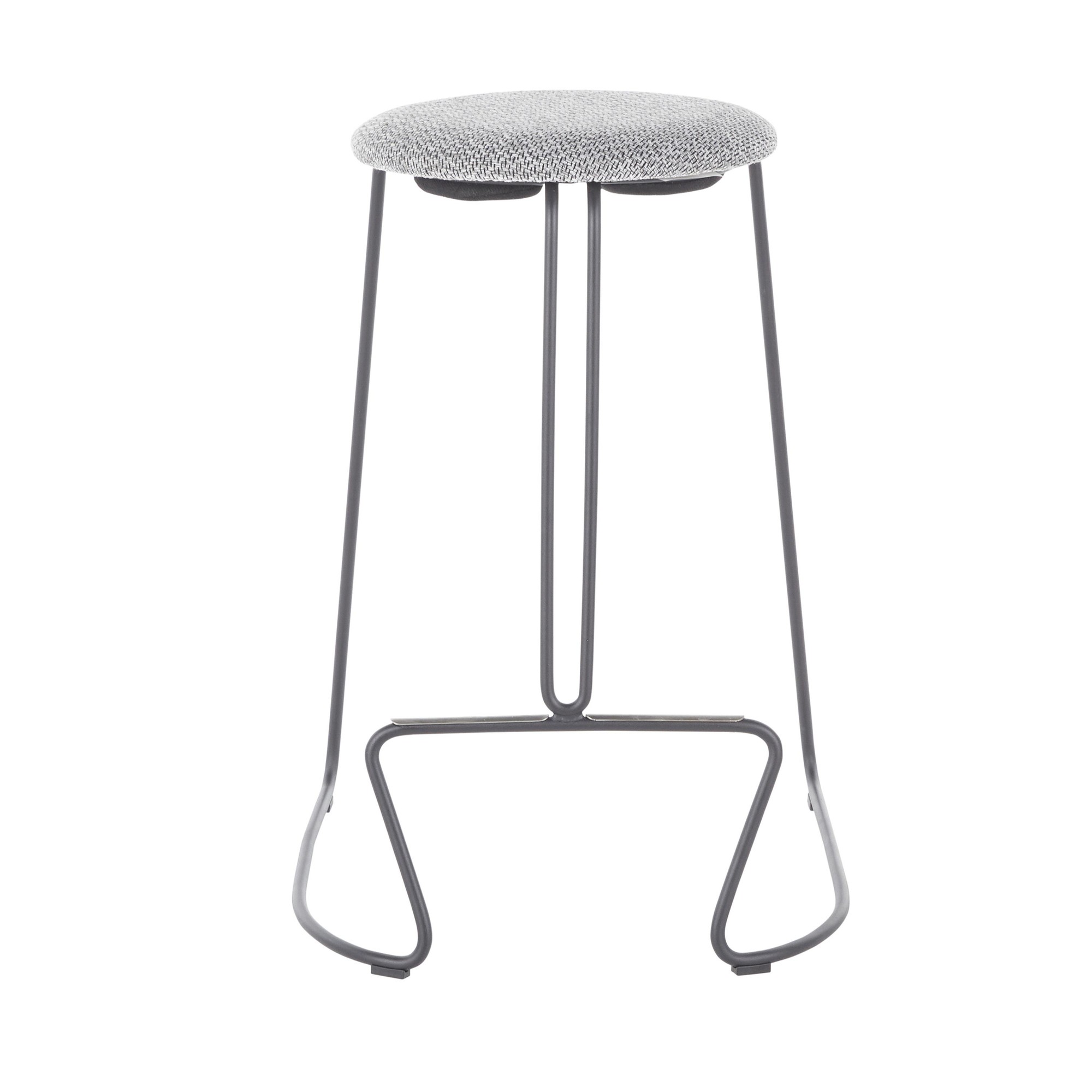 Finn Grey Steel and Charcoal Fabric Counter Stools (Set of 2) 10 Finn Grey Steel and Charcoal Fabric Counter Stools (Set of 2) - Image 10
