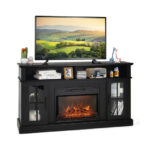 Electric Fireplace TV Stand with Storage for TVs Up to 65 Inch
