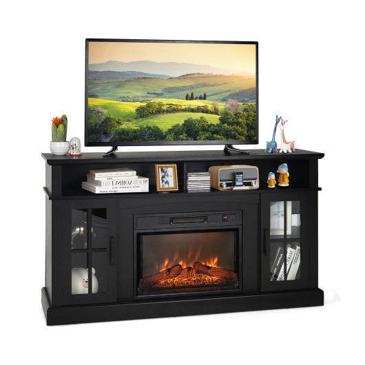 Electric Fireplace TV Stand with Storage for TVs Up to 65 Inch - Image 3