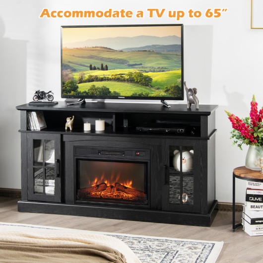 Electric Fireplace TV Stand with Storage for TVs Up to 65 Inch - Image 7