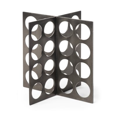 Fletcher (Large) 6L x 6W Gray Metal Abstract Decorative Object