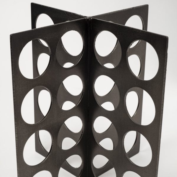 Fletcher Large 6L x 6W Gray Metal Abstract Decorative Object 6