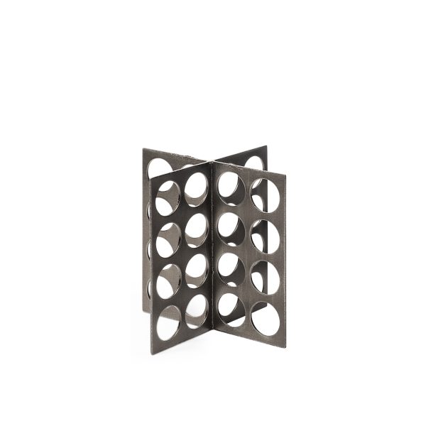 Fletcher Small 4L x 4W Gray Metal Abstract Decorative Object