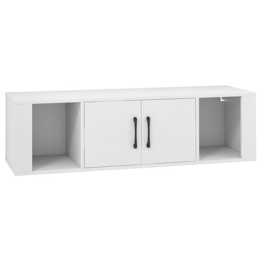 Floating Wall Mounted 2 Door Desk Hutch with Storage Shelves 10 Floating Wall Mounted 2 Door Desk Hutch with Storage Shelves - Image 10