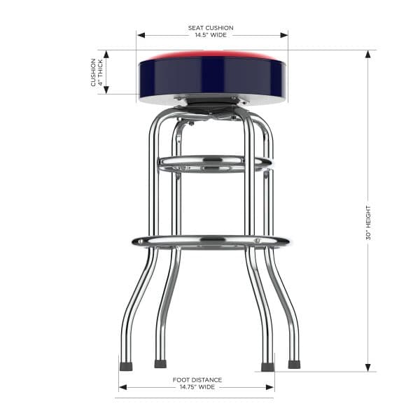 Florida Panthers Chrome Bar Stool 1
