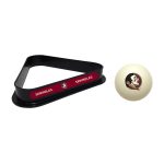 Florida State Cue Ball & Ball Rack 6 Florida State Cue Ball & Ball Rack